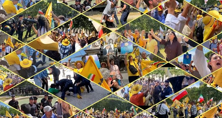 صحنه های جدید از  تظاهرات ایرانیان در پاریس ۳۰ خرداد ۱۴۰۵